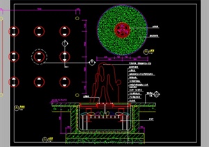 某现代水景旱水景观施工图设计CAD