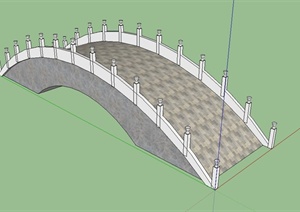 某拱桥景观设计SU(草图大师)模型