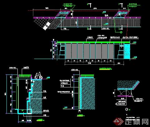 某水幕流水壁景墙设计施工图(1)