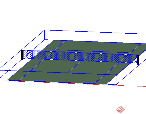 某运动场网球场设计SU模型素材(1)