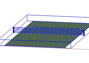 某运动场网球场设计SU(草图大师)模型素材