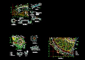 园林景观之听水广场设计施工图（dwg格式）