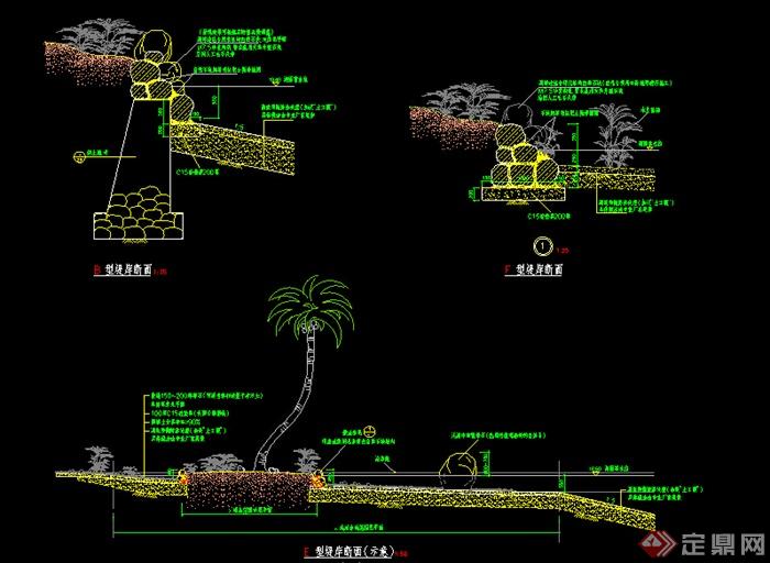 园林景观之驳岸设计施工图（dwg格式）12(1)
