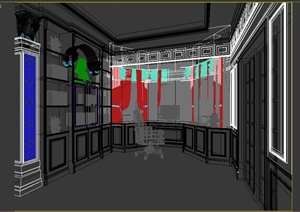 某室内书房装潢设计3DMAX模型