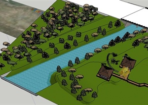 某度假区住宅建筑景观设计SU(草图大师)模型