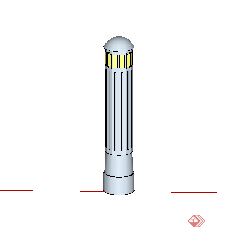 某户外灯具地灯设计SU模型素材(1)