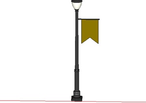 某户外灯具路灯设计SU(草图大师)模型素材2