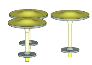 某园林景观蘑菇亭设计SU(草图大师)模型素材