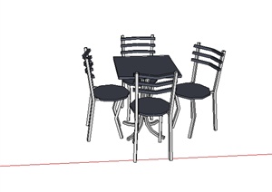 某园林景观桌凳设计SU(草图大师)模型素材