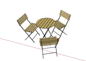某园林景观坐凳设计SU(草图大师)模型素材8