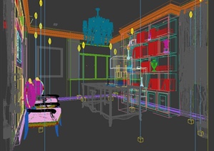 某室内书房设计整套 3DMAX模型