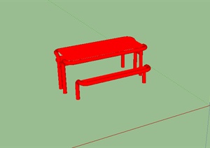 某园林景观坐凳设计SU(草图大师)模型素材24