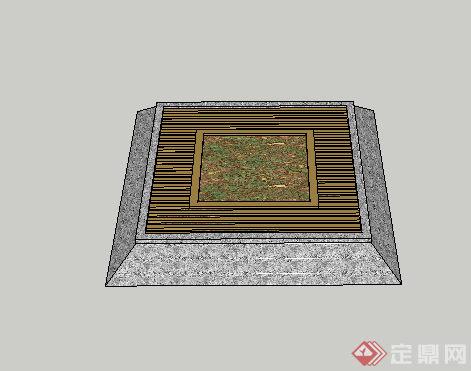 某园林景观树池设计SU模型素材2(1)