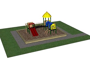 某儿童游乐设施设计SU(草图大师)模型素材9