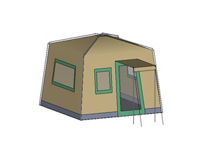 某园林景观帐篷设计SU(草图大师)模型素材2