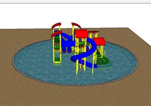 某儿童游乐设施设计SU(草图大师)模型素材10