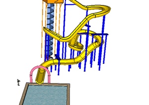 某儿童游乐设施设计SU(草图大师)模型素材11