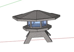 某室外灯具地灯设计SU(草图大师)模型素材