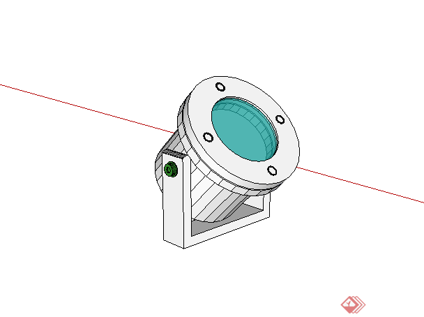 某户外灯具地灯设计SU模型素材17(1)