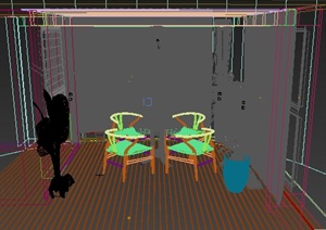 某中式茶室室内装饰3dmax模型