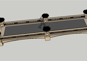 某园林景观园桥设计SU(草图大师)模型素材