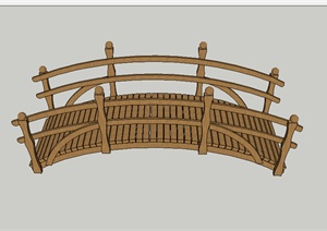 某园林景观园桥设计SU(草图大师)模型素材5