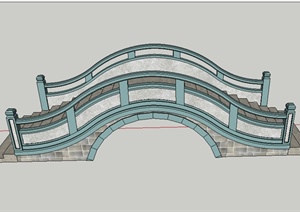 某园林景观园桥设计SU(草图大师)模型素材6