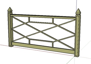 一个护栏杆设计整体SU(草图大师)模型