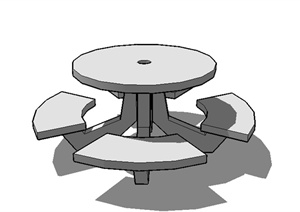 某园林景观坐凳设计SU(草图大师)模型素材29