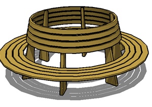 园林景观之现代坐凳设计SU(草图大师)模型8