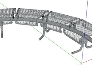 园林景观之现代坐凳设计SU(草图大师)模型18