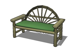 某园林景观坐凳设计SU(草图大师)模型素材57