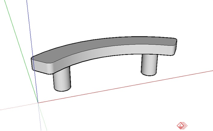 某园林景观坐凳设计SU模型素材59(1)