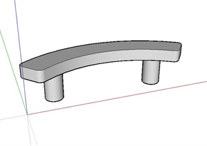 某园林景观坐凳设计SU(草图大师)模型素材59