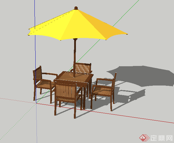 某园林景观坐凳设计SU模型素材65(1)