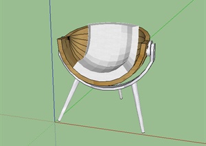 某园林景观室外坐凳SU(草图大师)模型素材