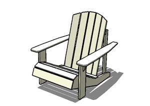 某园林景观户外座椅SU(草图大师)模型素材