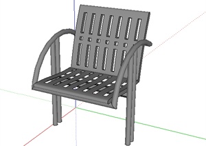 某园林景观室外座椅SU(草图大师)模型素材3