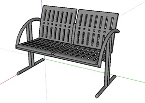 某园林景观室外座椅SU(草图大师)模型素材4