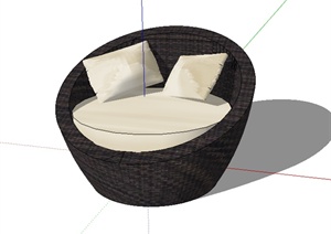 某室内家具座椅沙发SU(草图大师)模型1