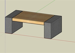 某园林景观座椅SU(草图大师)模型素材