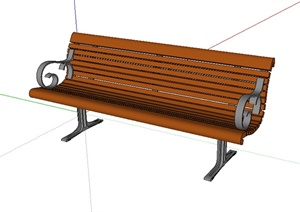 某园林景观座椅SU(草图大师)模型素材2