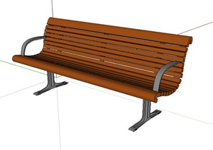 某园林景观座椅SU(草图大师)模型素材3
