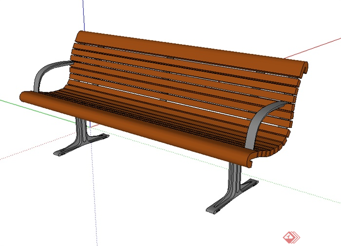 某园林景观座椅SU模型素材3(1)