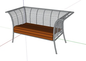 某园林景观室外座椅SU(草图大师)模型素材7