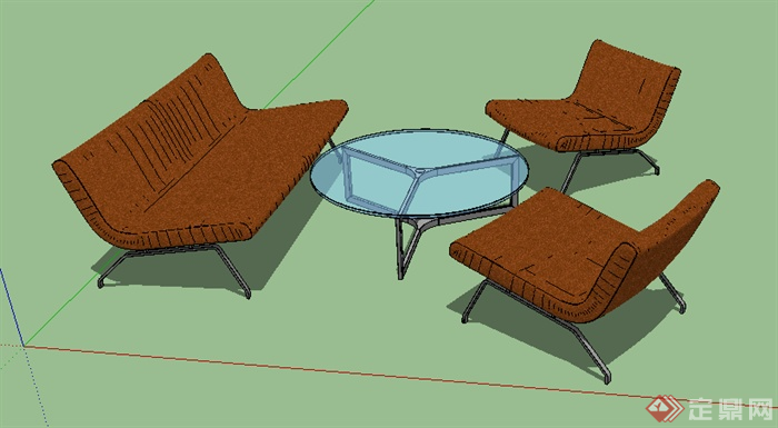 某室内家具座椅沙发SU模型3(1)