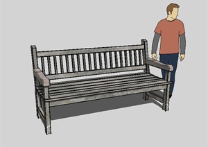 某园林景观室外座椅SU(草图大师)模型素材8