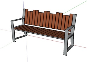 某园林景观室外座椅SU(草图大师)模型素材9