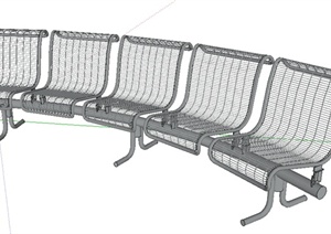 某园林景观座椅SU(草图大师)模型素材8