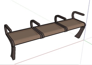 某园林景观室外坐凳SU(草图大师)模型素材11